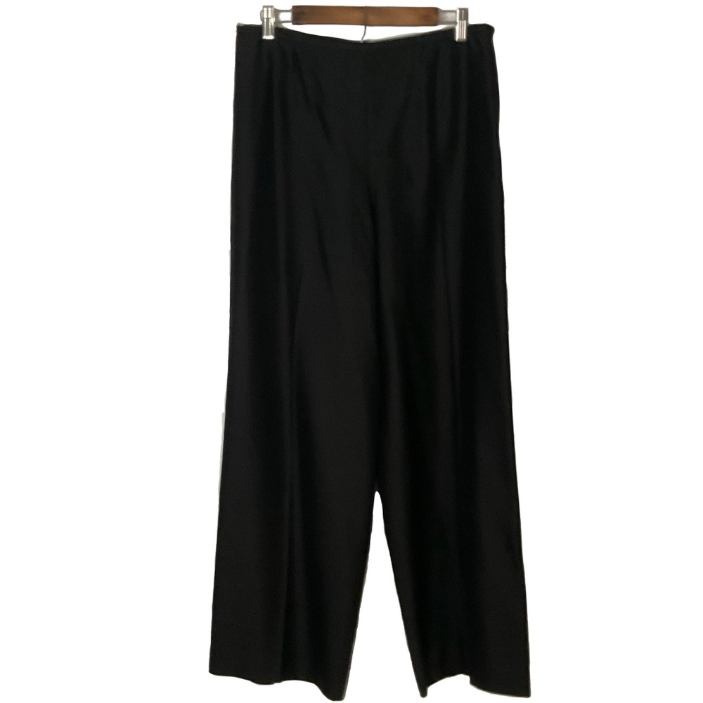 Ann Taylor 100% Silk Black Wide Leg Pants(Separate to Ann Taylor Vest); Pants 12